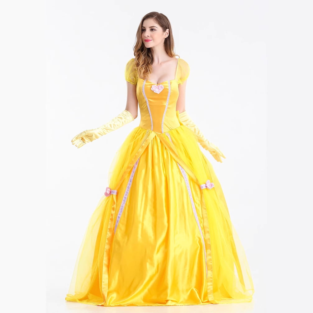 Women's Classic Belle Princess Halloween Costume with Sleeve