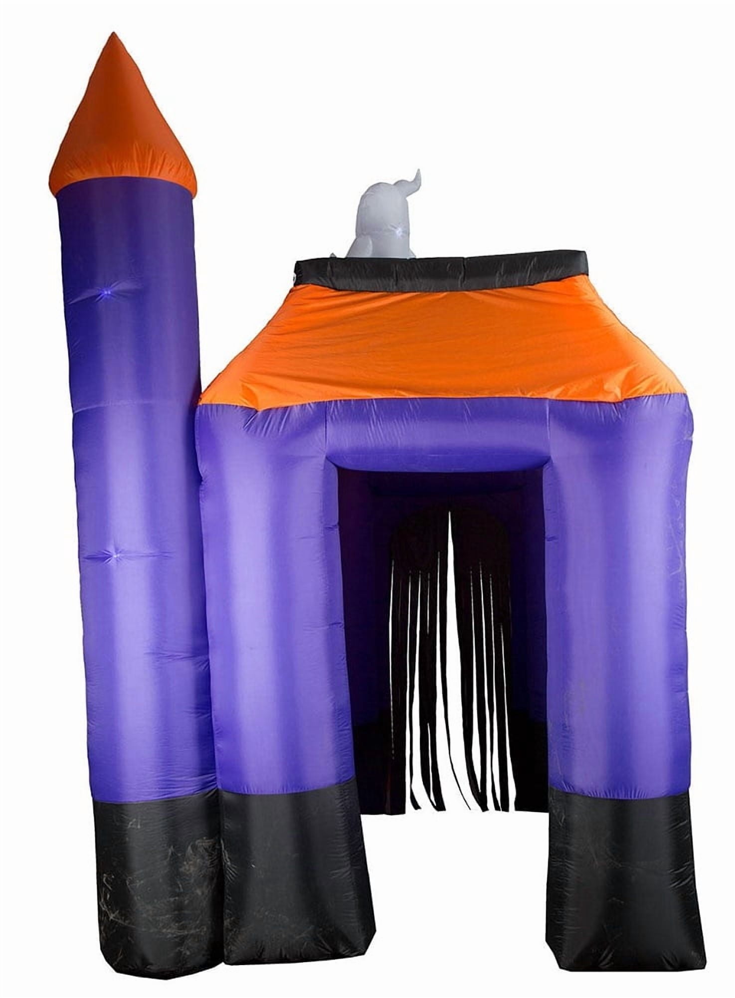 Pre-Lit 12FT Halloween Airblown Inflatable Haunted House Archway Tunnel