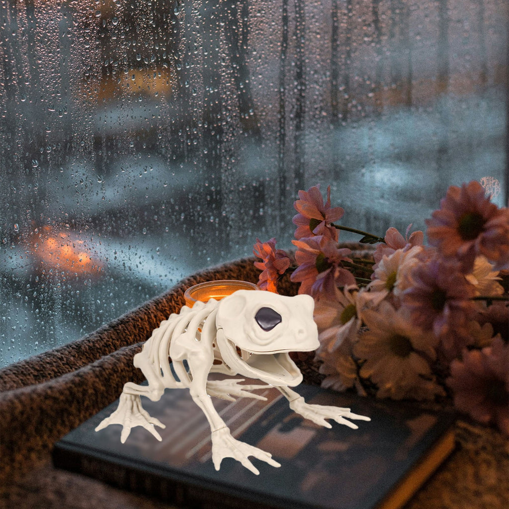 amlbb Halloween Decoration Halloween Skeleton Horror Decorations Simulation Animals Skeleton Ornaments Bar Decoration Frogs Skeleton on Clearance