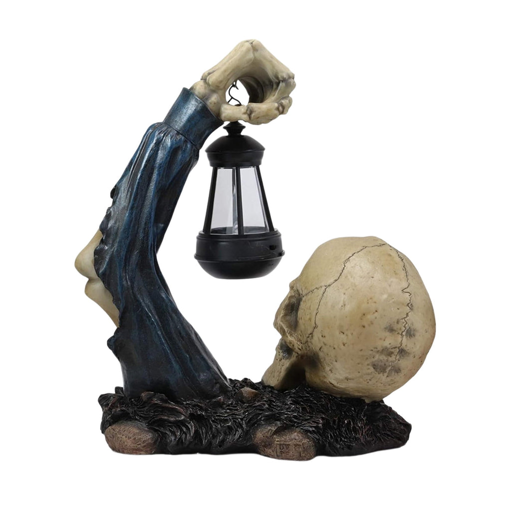 Zatoumnr Ground Breaking Skeleton with Lantern Halloween Skeleton Decor Groundbreaker Skull Lights for Outdoor Decor, Funny Skull Garden Decorations