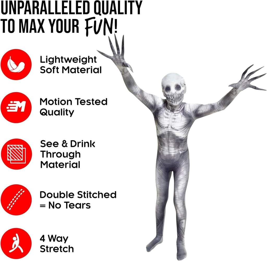 Morphsuits Kids the Rake Morphsuit Boys Girls Creepepasta Halloween Costume Halloween Gray M