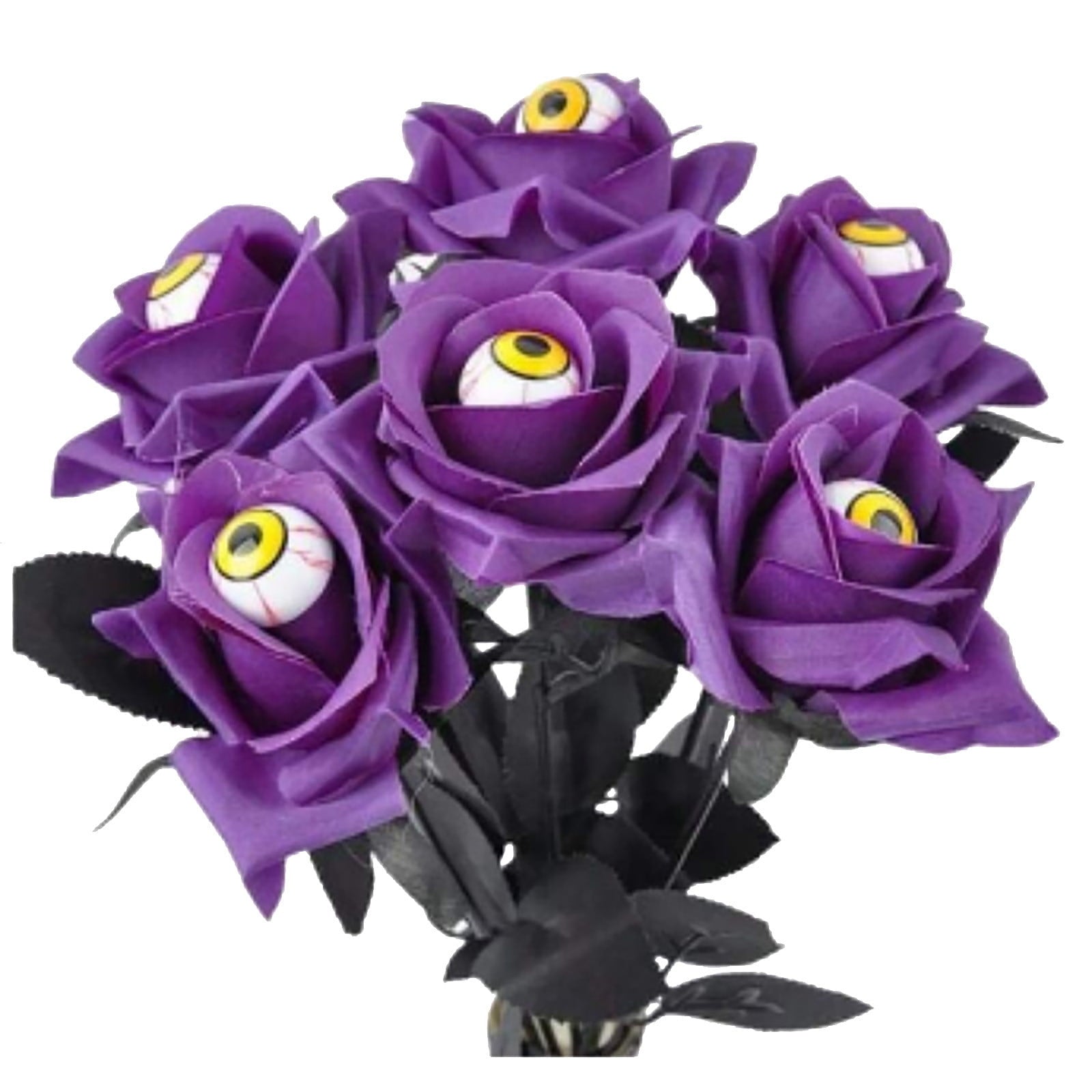 Feltree Halloween Decorations 10 Pieces Faux Rose With Eyeballs Halloween Faux Eyeball Flowers Faux Gothic Rose Bushes For Halloween Party Home Decorations
