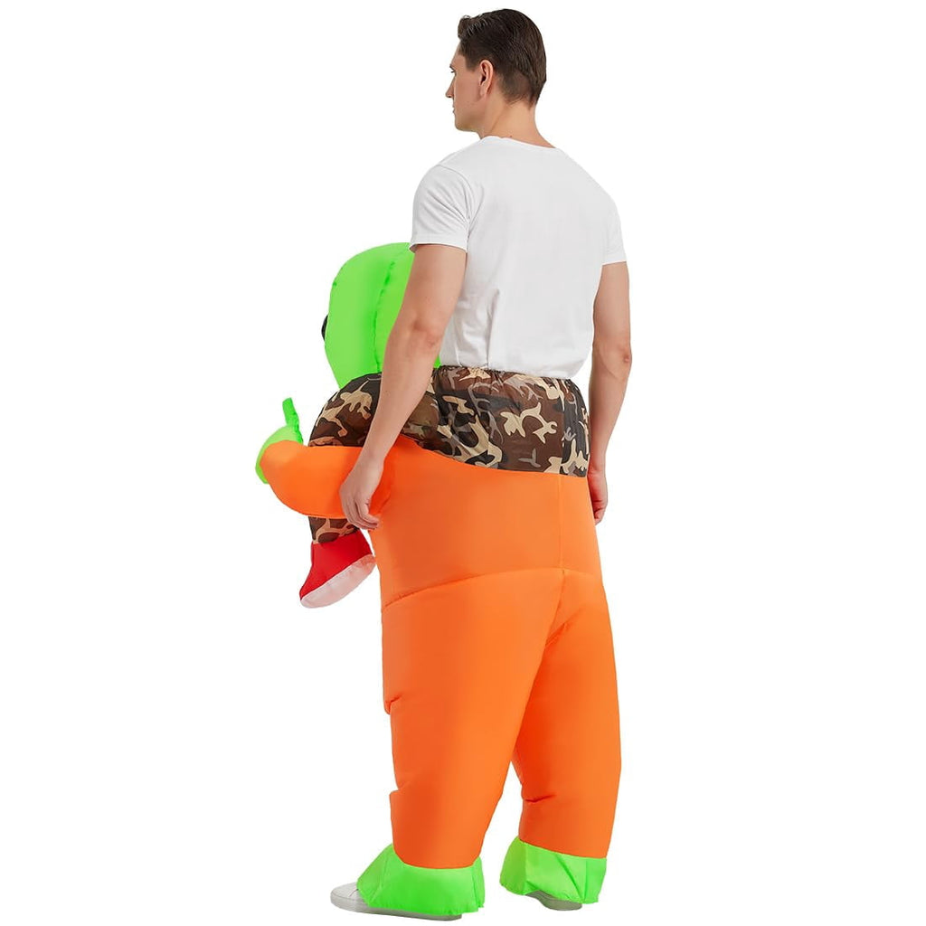 GOOSH Adult Alien Costume, Alien Inflatable Halloween Costume Blow Up Alien Costume Adult Size, Funny Men Women Unisex Blow Up Halloween Costumes for Halloween Holiday Party Cosplay