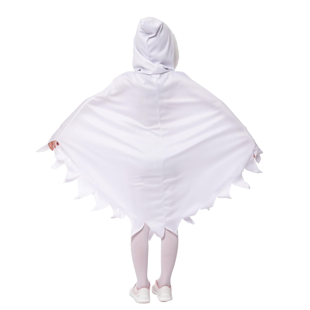 Joyfy Kids Ghost Costume, Halloween Ghost Costume, White Silent Ghost Costume with Pumpkin Bag for Toddler Boys Girls Halloween Party Dress Up Cosplay