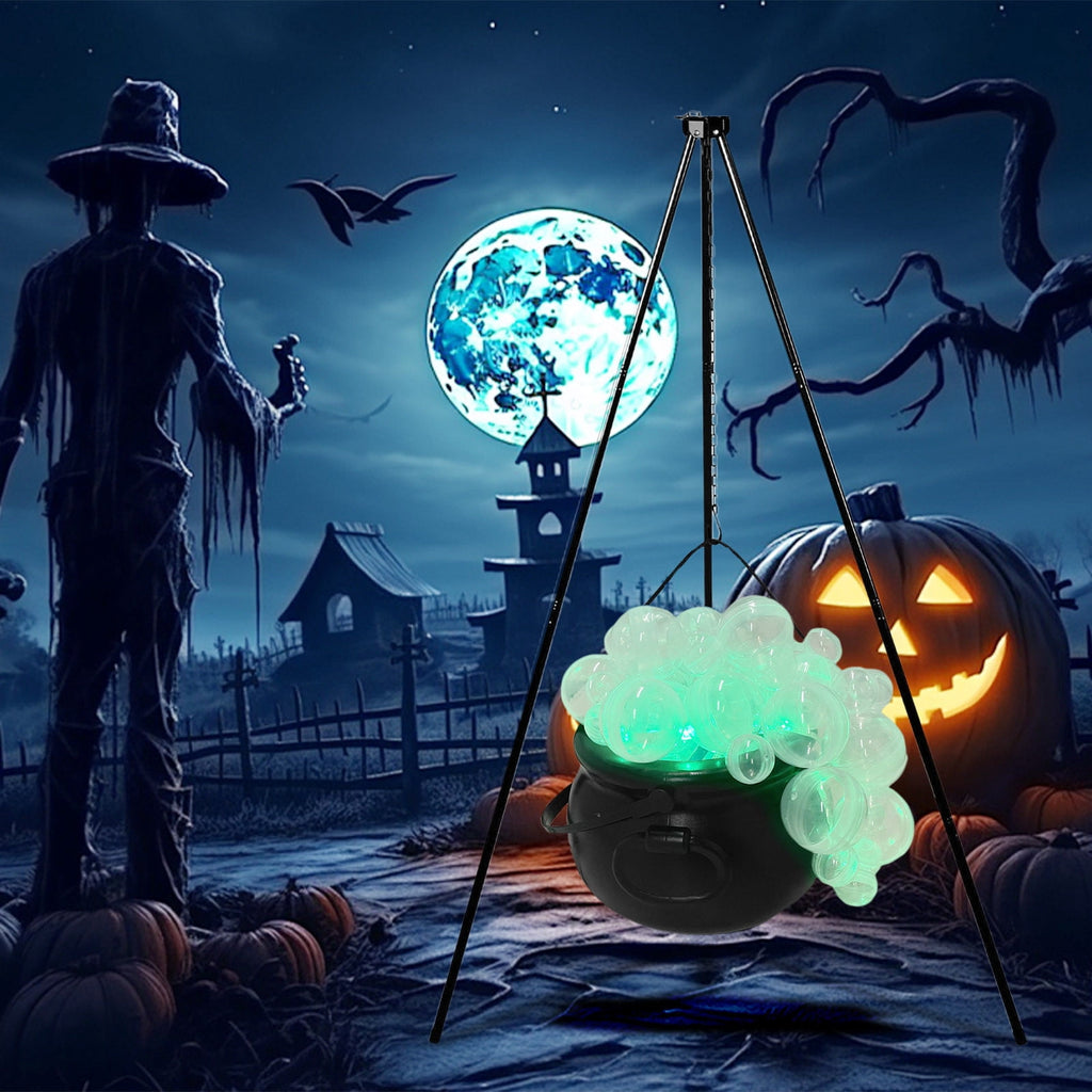 Muecwrye Halloween Decorations Outdoor, Halloween Clearance! Halloween Witches Cauldron with Lights, DIY Bubbling Cauldron Set Decor for Home Porch Outside, Halloween Party Supplies( Without Tripod)