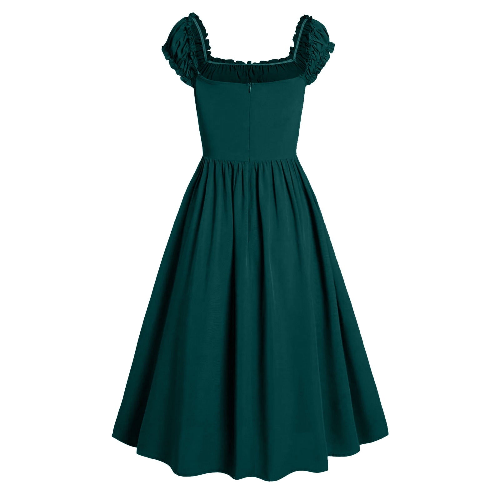 Jsaierl Womens Vintage Medieval Dress Renaissance Pleated Dress with Corset Patchwork Ball Gown Sleeveless Lace Up Midi Dresses