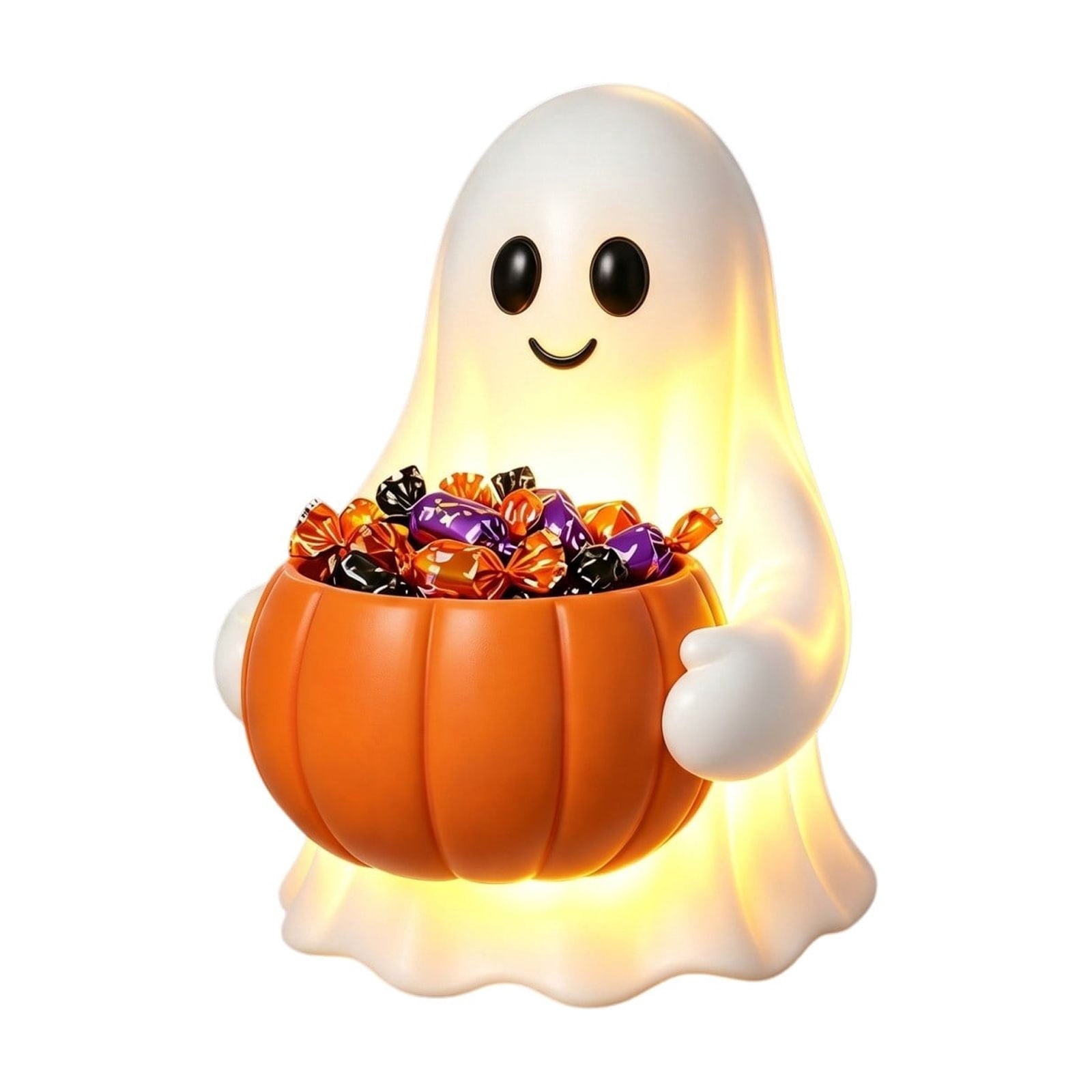 Ghost Bubble Bath LampHalloween Bathroom Decor Gifts Under 20 Bathtub Ghost & Dog Resin Figurine, Warm LED Halloween Tabletop Decor for Bathroom, Bedroom, Kids Room & Fall Home Accent