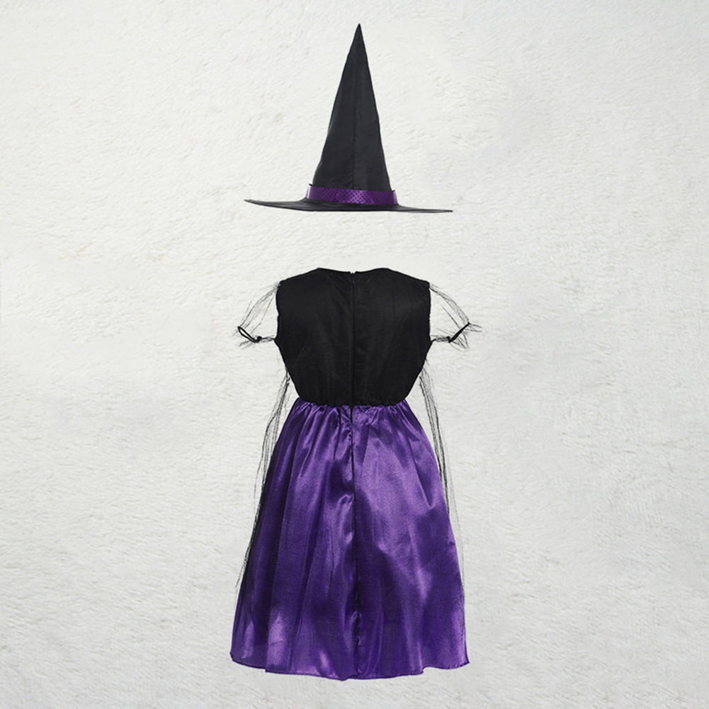 Halloween 3-13Y Children Girls Vampire Witch Bat Cosplay Dress Carnival Party Toddler Kids Halloween Costume Dress Up