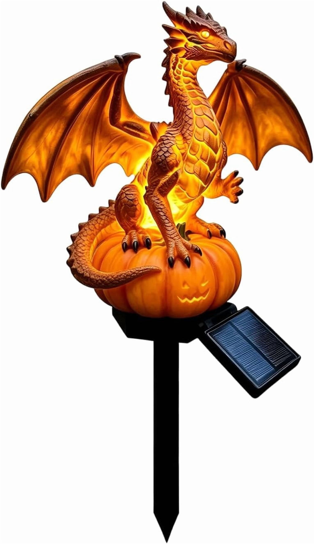 Clearance! Highland Cow Solar Garden Light, 18in Garden Statue with LED Glow, Waterproof Outdoor Yard Decor Stake, Resin Lawn Pathway Light for Backyard Patio Porch Halloween Gift