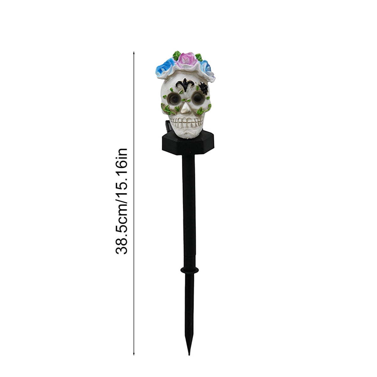 CRAGRSI Solar Halloween Skeleton Stake Lights Outdoor Skull Yard Lights Halloween Skeleton Garden Decor Black Solar Powered Waterproof for Yard, Lawn, Patio, Walkway, Garden, Halloween Outdoor Decor
