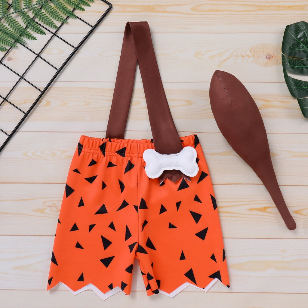 IWEMEK Girls Dress Cosplay Cavegirl Costume for Infant Girl Cute Casual Summer Comfy Tutu Stone Age Themed Birthday Outfit