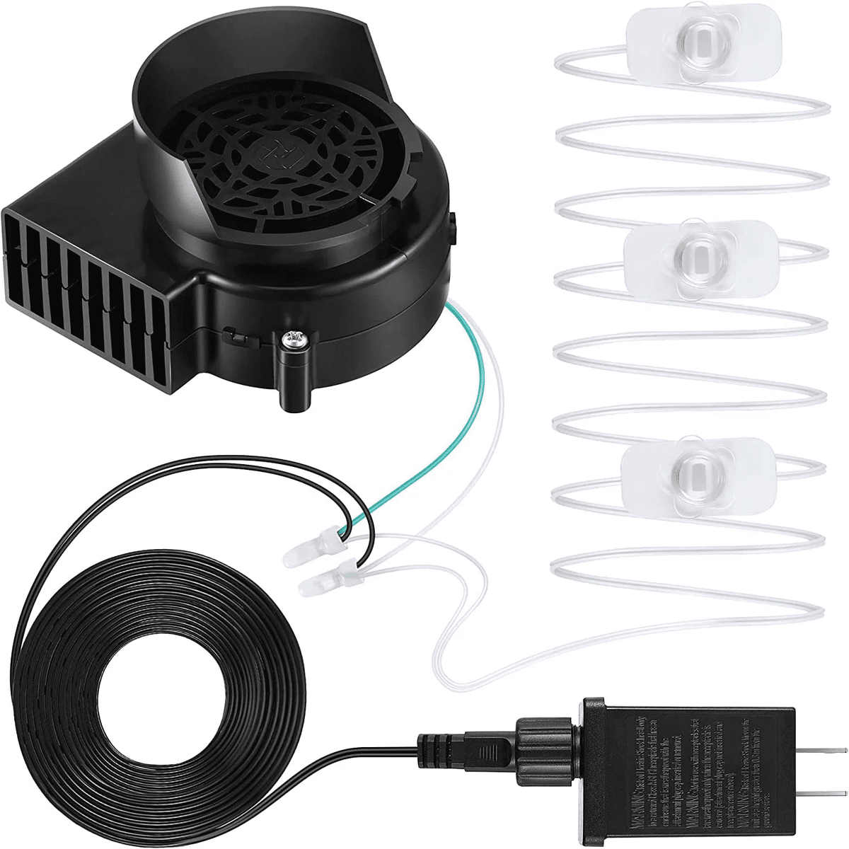 2 Pack Inflatable Air Blower Replacement, Air Fan Blower Motor for Halloween Christmas Airblown Inflatables, for Garden Yard Holiday Decor, 12V/ 1.0A Adapter