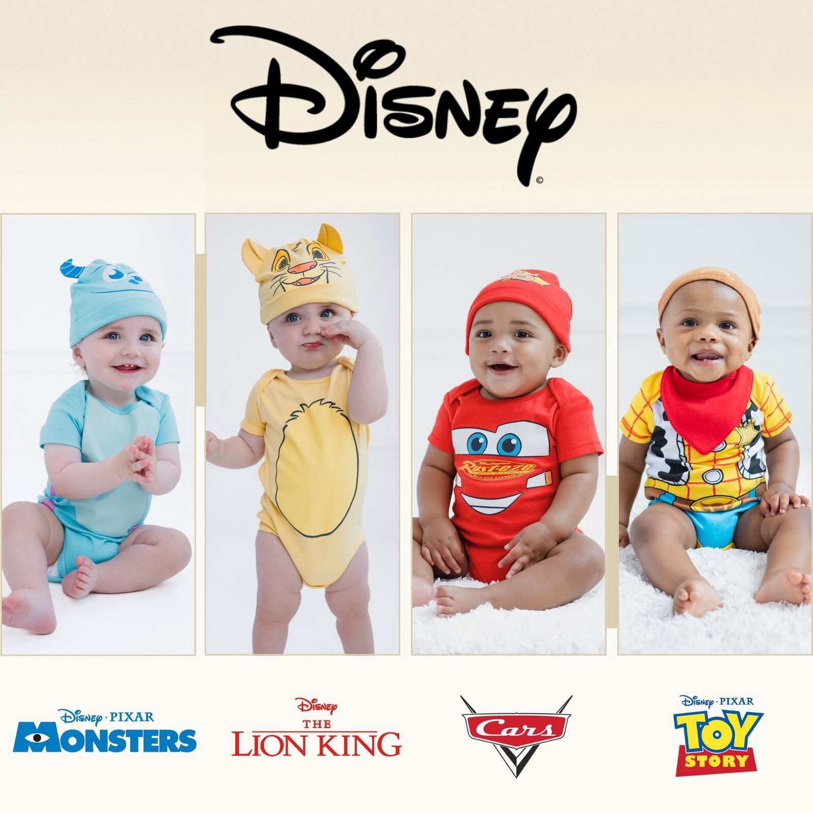 Disney Winnie the Pooh Baby Boy or Girl 2-Piece Cosplay Bodysuit and Hat Set Light Blue Eeyore