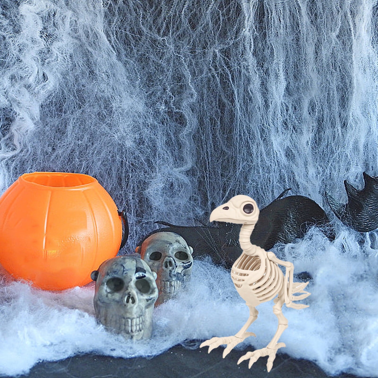 amlbb Halloween Decoration Halloween Skeleton Horror Decorations Simulation Animals Skeleton Ornaments Bar Decoration Frogs Skeleton on Clearance