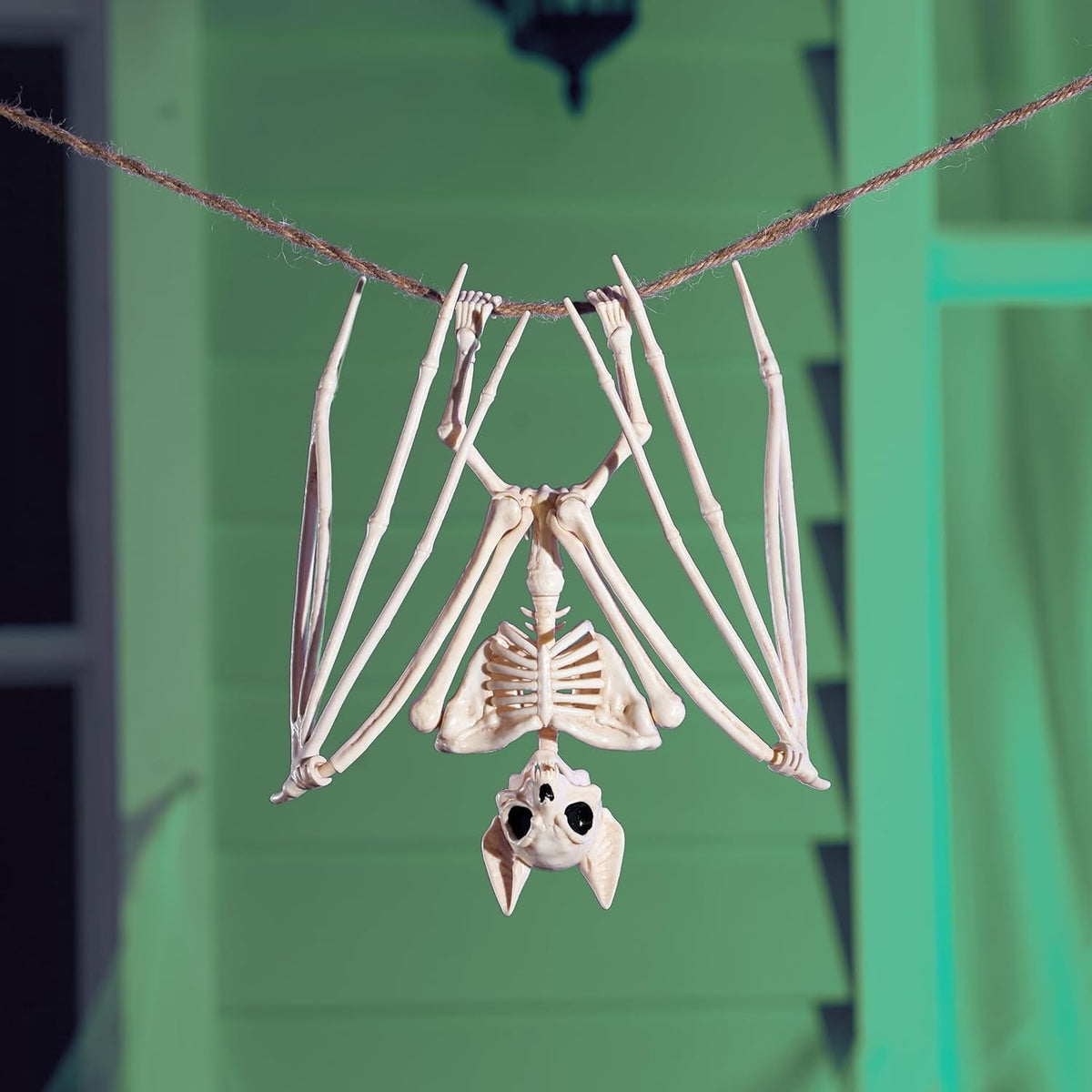 Joyfy 2 Pcs Duck Skeleton Halloween Decoration,4.5 Inch Posable Plastic Animals Halloween Skeleton for Indoor Outdoor Halloween Decorations,Haunted House Party Props