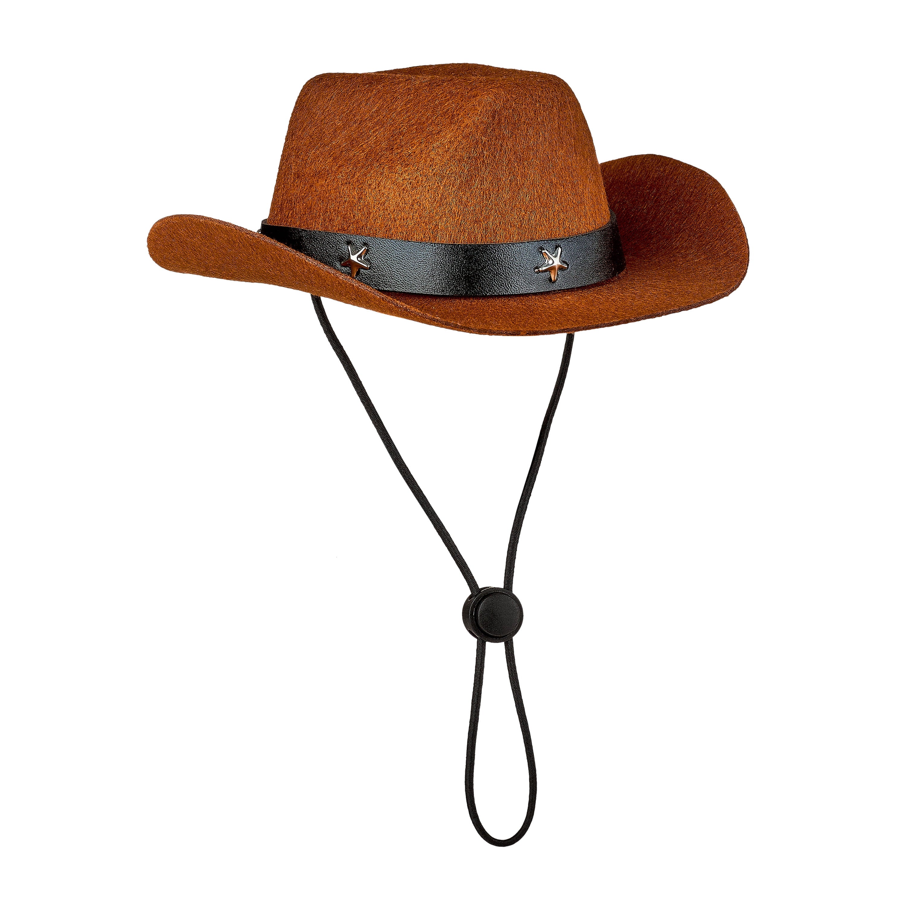 Vibrant Life Halloween Pet Cowboy Hat Costume Accessory for Dogs & Cats, Brown, XS/S