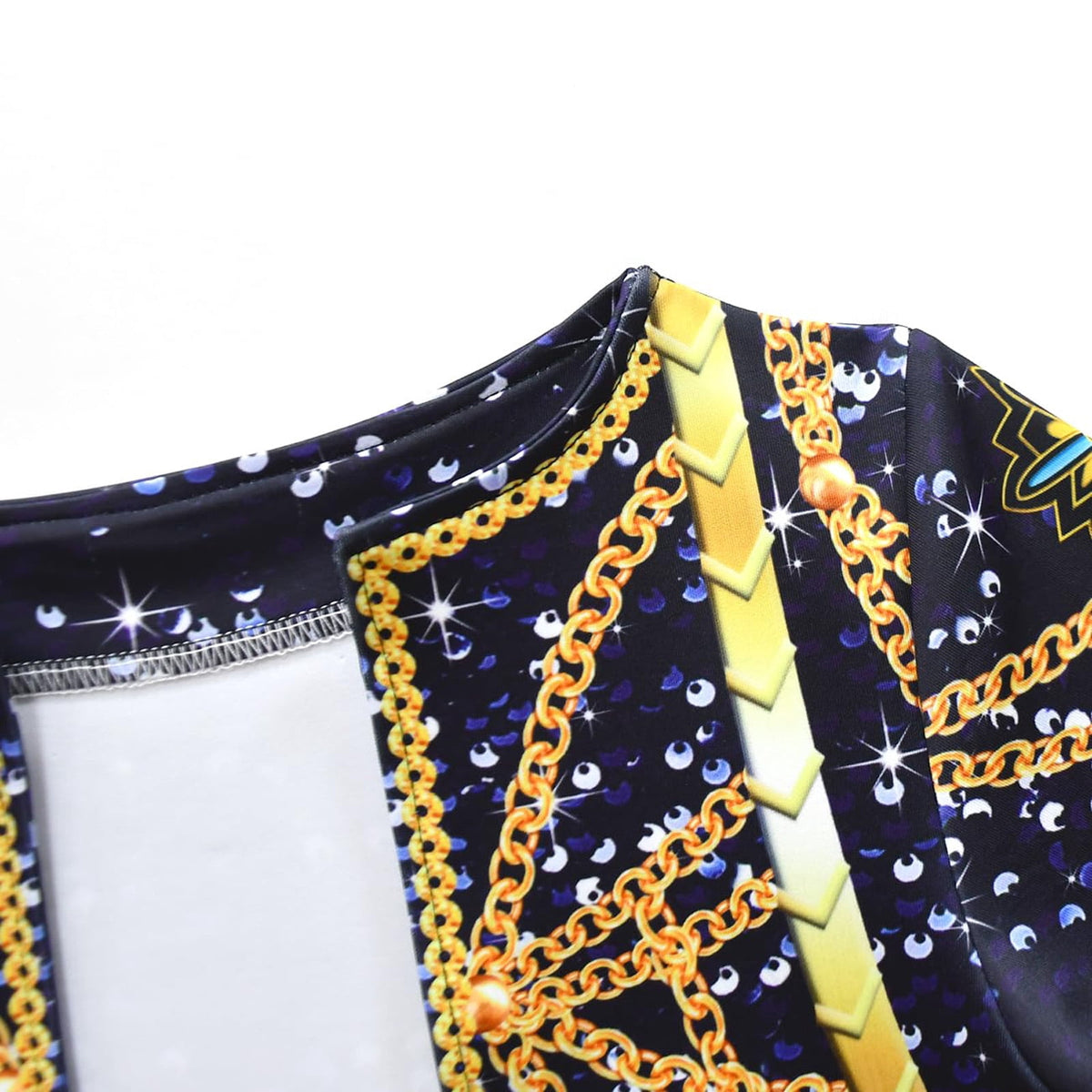 Halloween Costume Pop Star Stage Outfit Pop Idol Jacket Top and Shorts 3-Piece Set