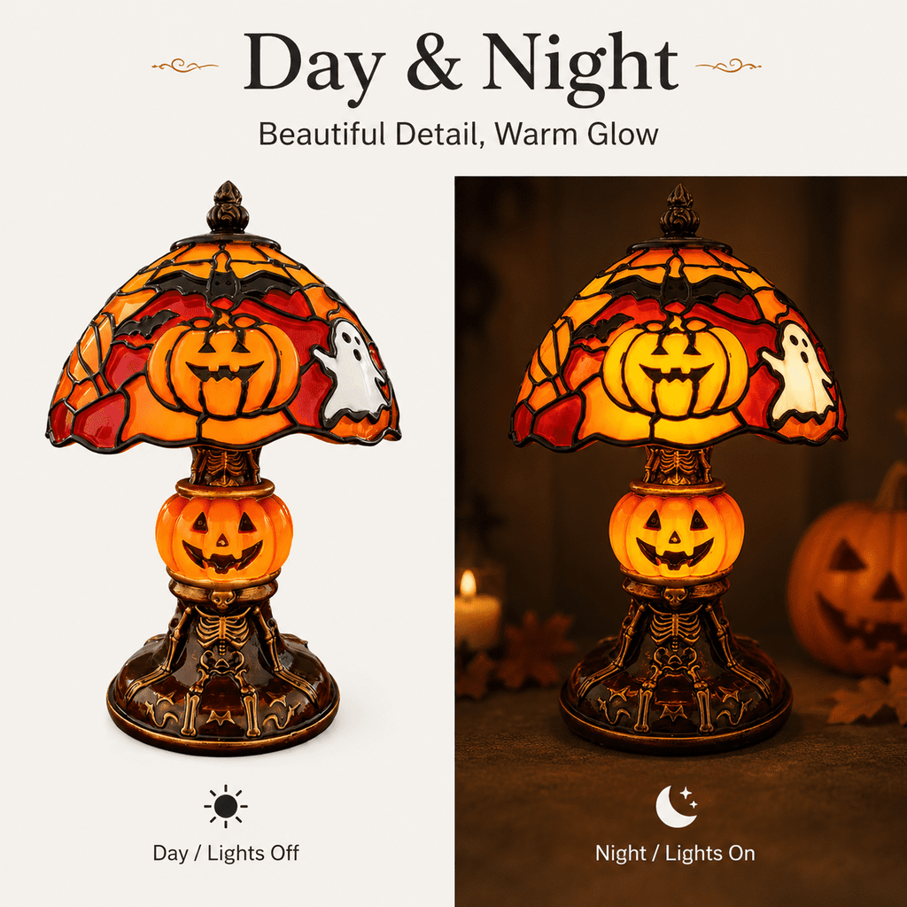 Diceymbol Halloween Decorations and Fall Decor, Halloween Venue Decoration Ghost Props LED Illuminated Ghost Decorations for Tabletop, Mantel, Shelf Indoor Outdoor 9.05 inch