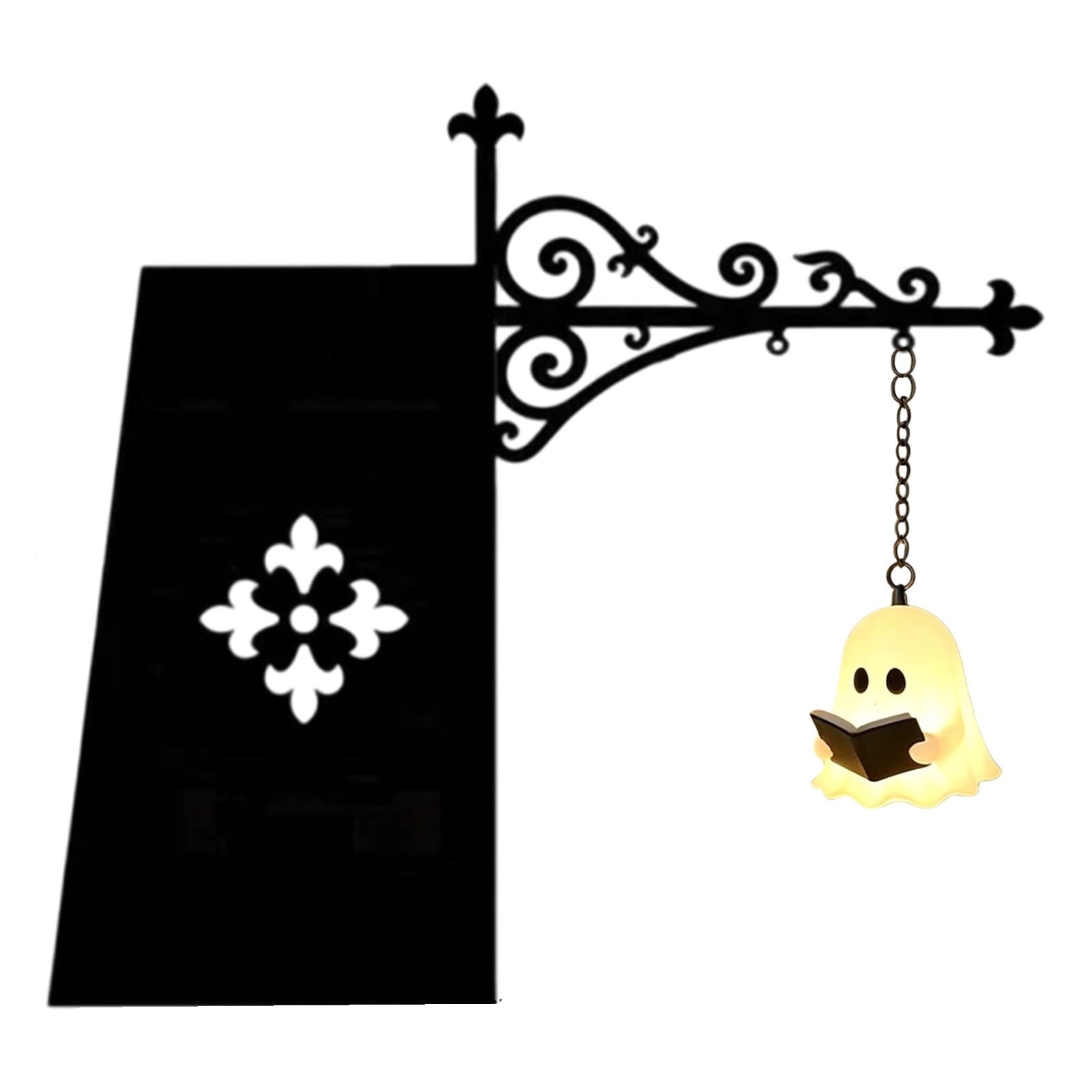 Halloween Ghost Library Lantern Decorative Bookshelf Lighting, Reading Book Shelf Lights for Study Reading Corner Home Library Gift for Book Lovers Bookworms