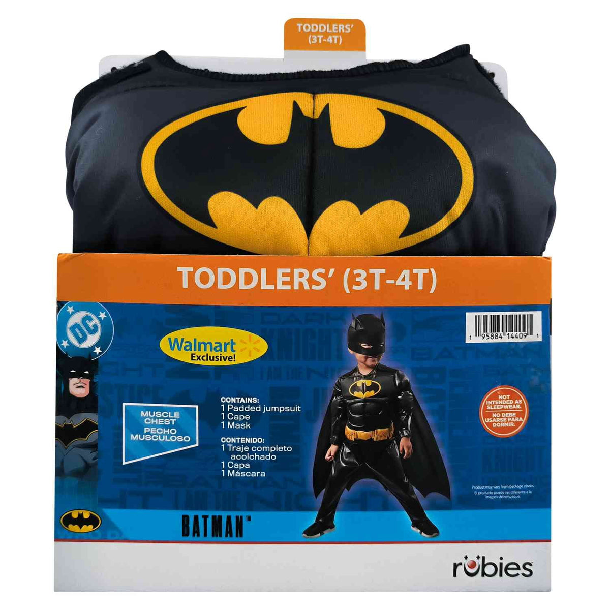 DC Batman Halloween Costume for Toddler, Size 3-4T, by Rubies