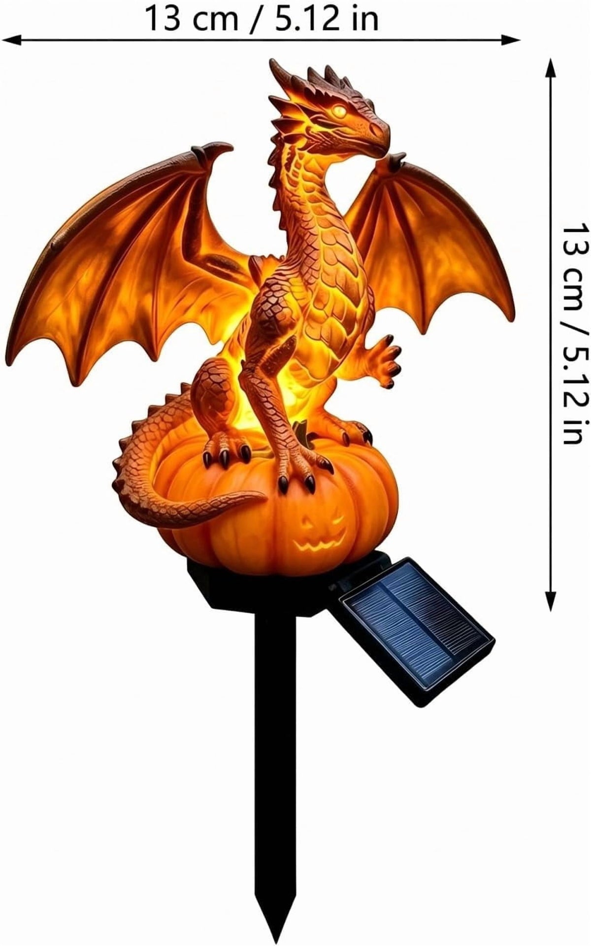 Clearance! Highland Cow Solar Garden Light, 18in Garden Statue with LED Glow, Waterproof Outdoor Yard Decor Stake, Resin Lawn Pathway Light for Backyard Patio Porch Halloween Gift