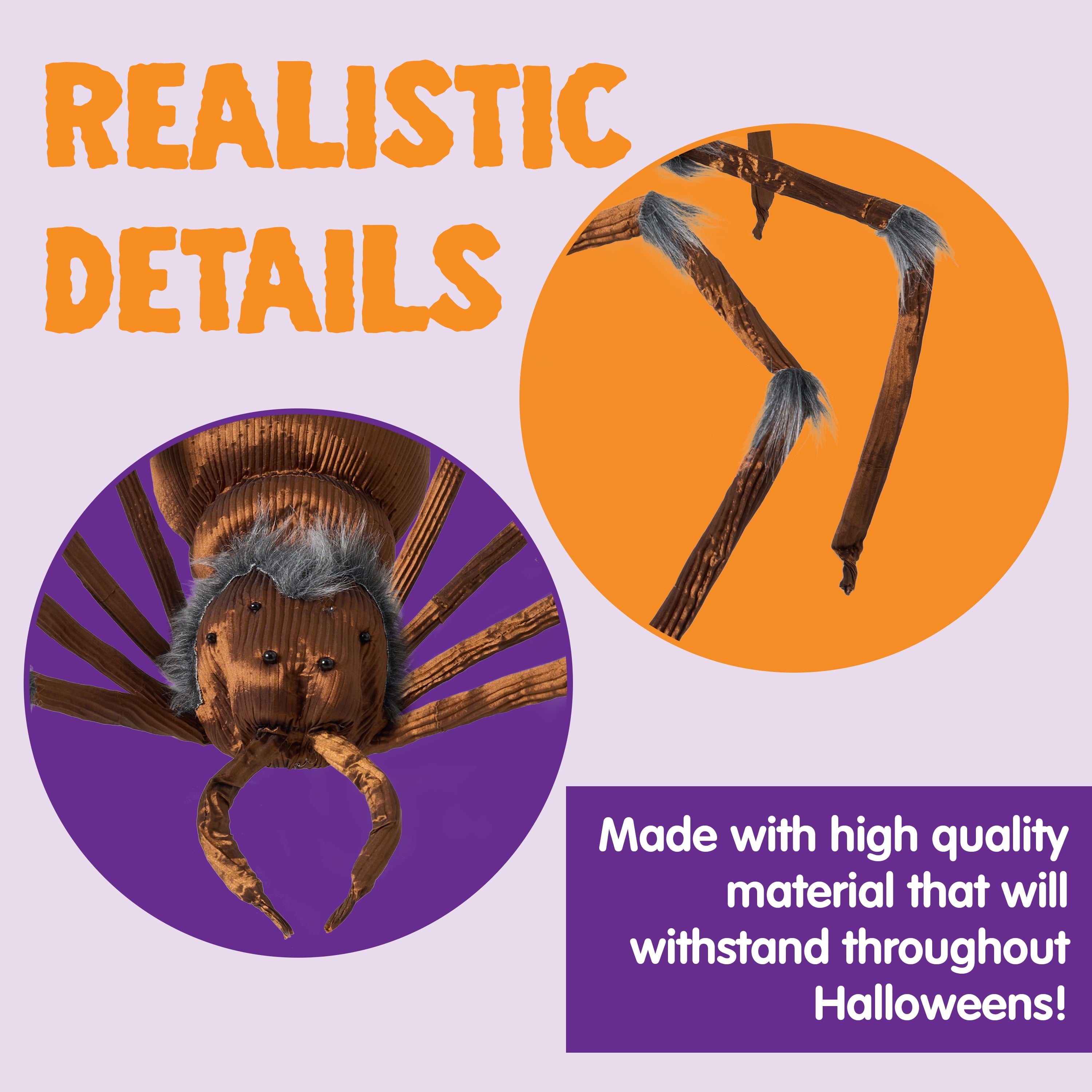 Joyfy 45inch Giant Spider Halloween Decorations,Scary Spider Halloween Outdoor Party Decorations Props Halloween Yard Decorations,Black