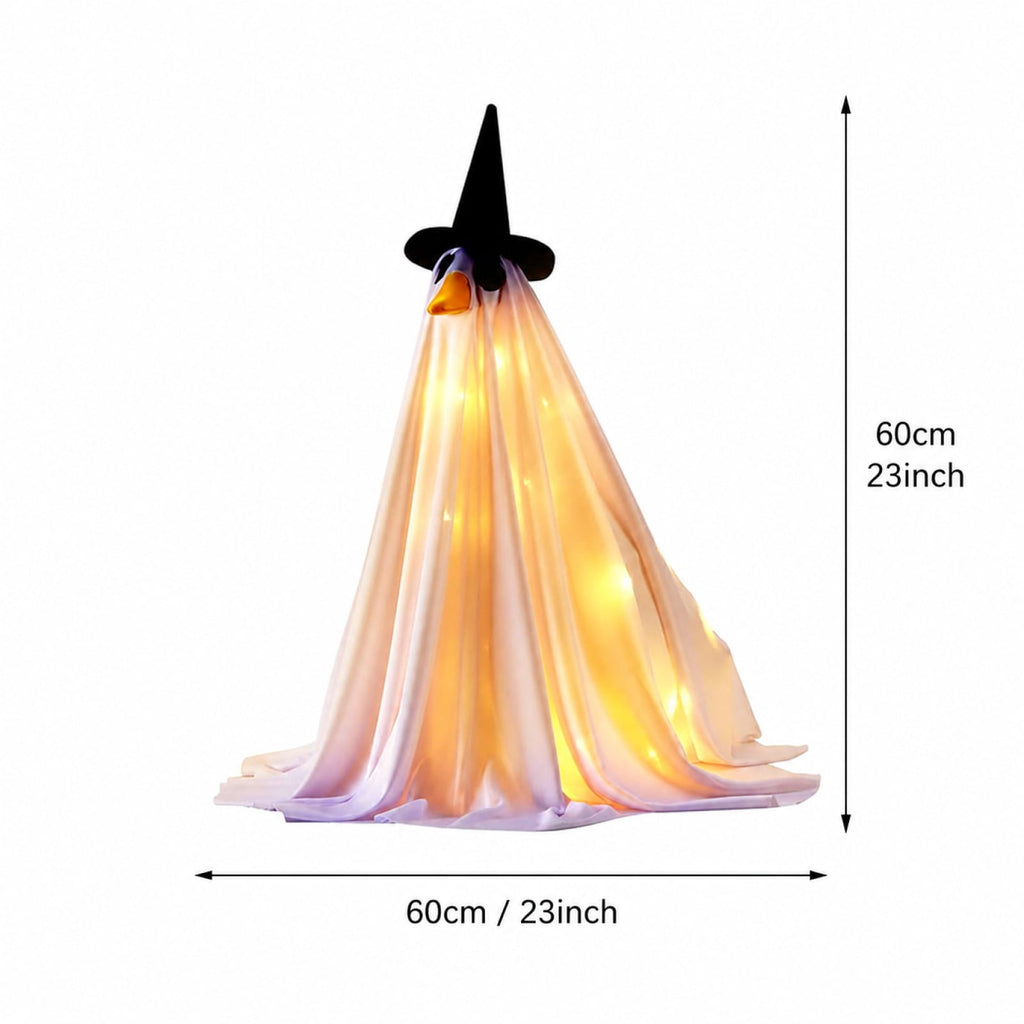 Outdoor Holiday Yard Decor, 23 Inch Porch Goose Outfits, Halloween Pumpkin Themed Porch Goose Clothes, Porch Goose Set with Hat and Treat Bag, Fits Standard 23 Inch Large Porch