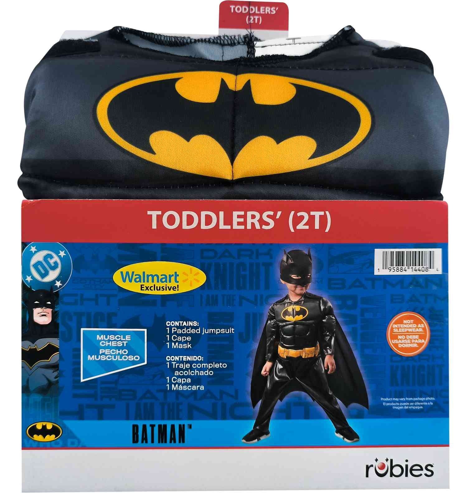 DC Batman Halloween Costume for Toddler, Size 3-4T, by Rubies