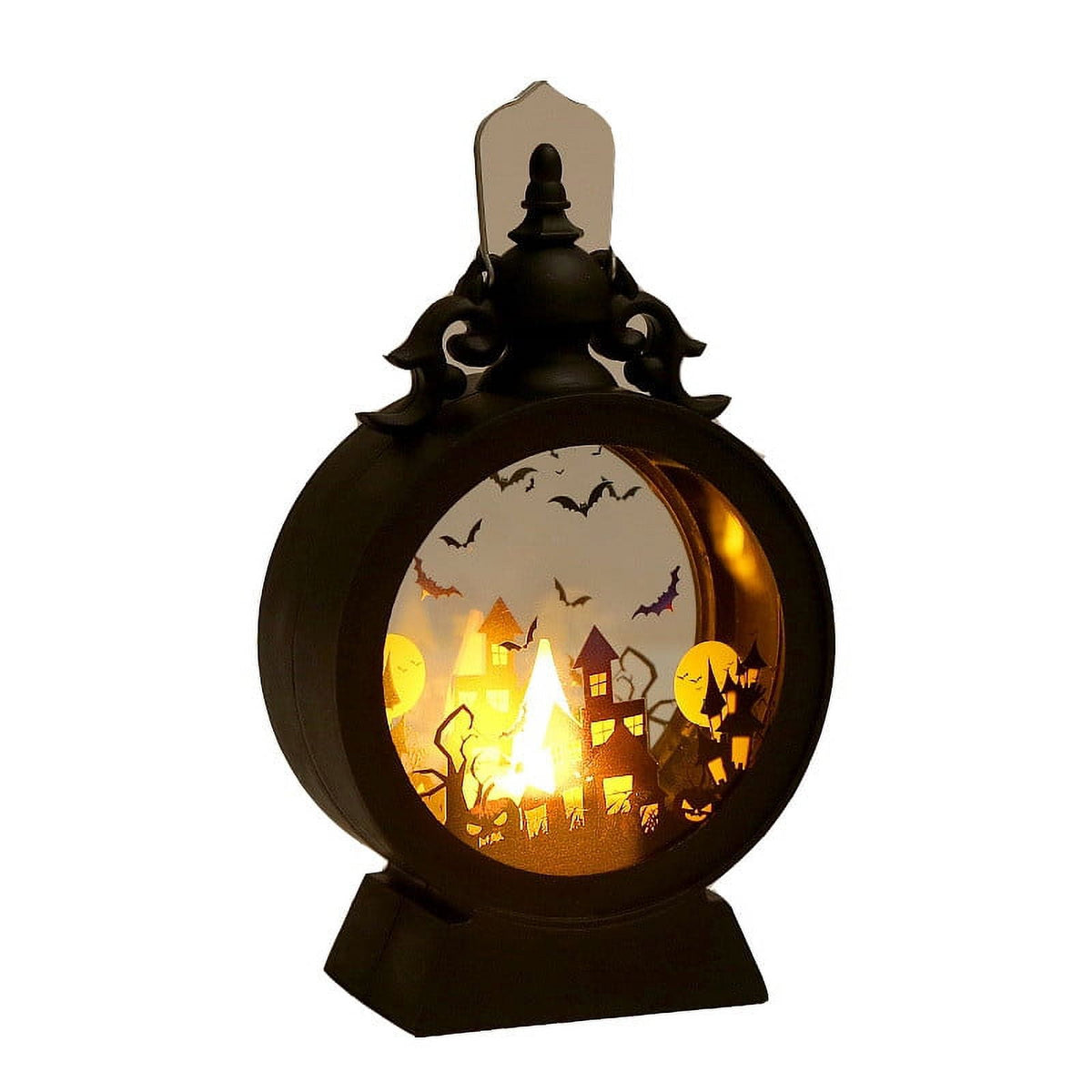 ESULOMP Uses Button Battery Halloween LED Night Light, Black (2 Piece)
