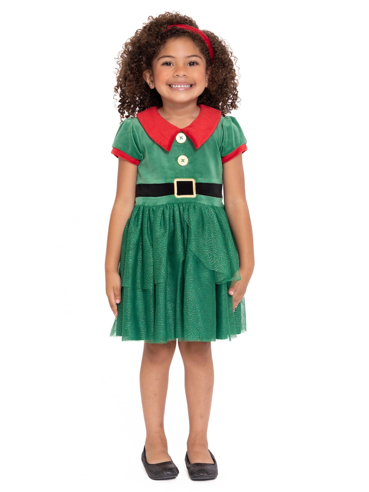 Toddler Girl Elf Velour Cosplay Dress, Sizes 12M-5T