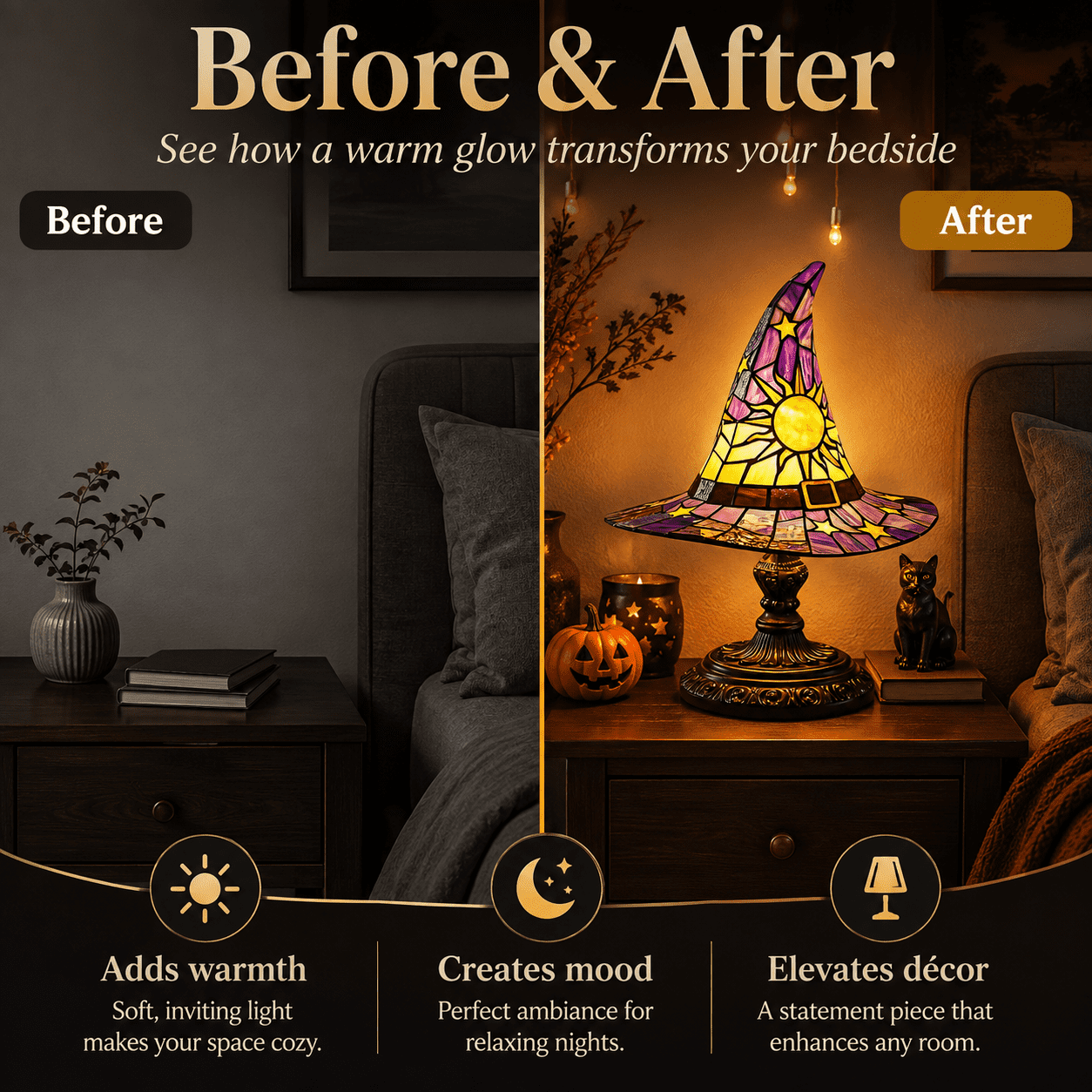 Diceymbol Halloween Decorations and Fall Decor, Halloween Venue Decoration Ghost Props LED Illuminated Ghost Decorations for Tabletop, Mantel, Shelf Indoor Outdoor 9.05 inch