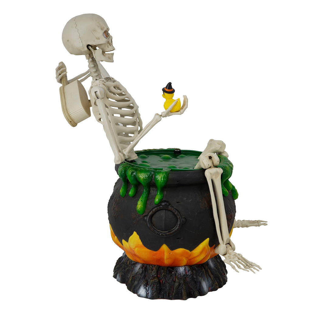 Way To Celebrate Animated Skeleton in Cauldron Halloween Outdoor Decor, 43 in