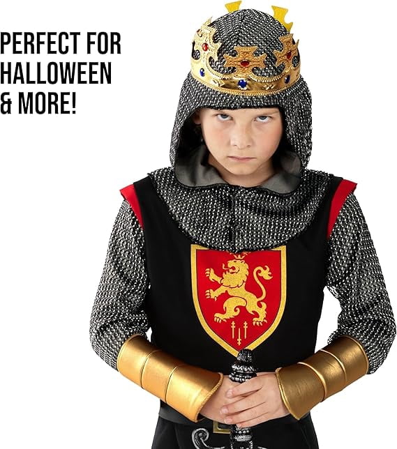 Morph King Knight Costume Boys Halloween Costume for Boy Black Small