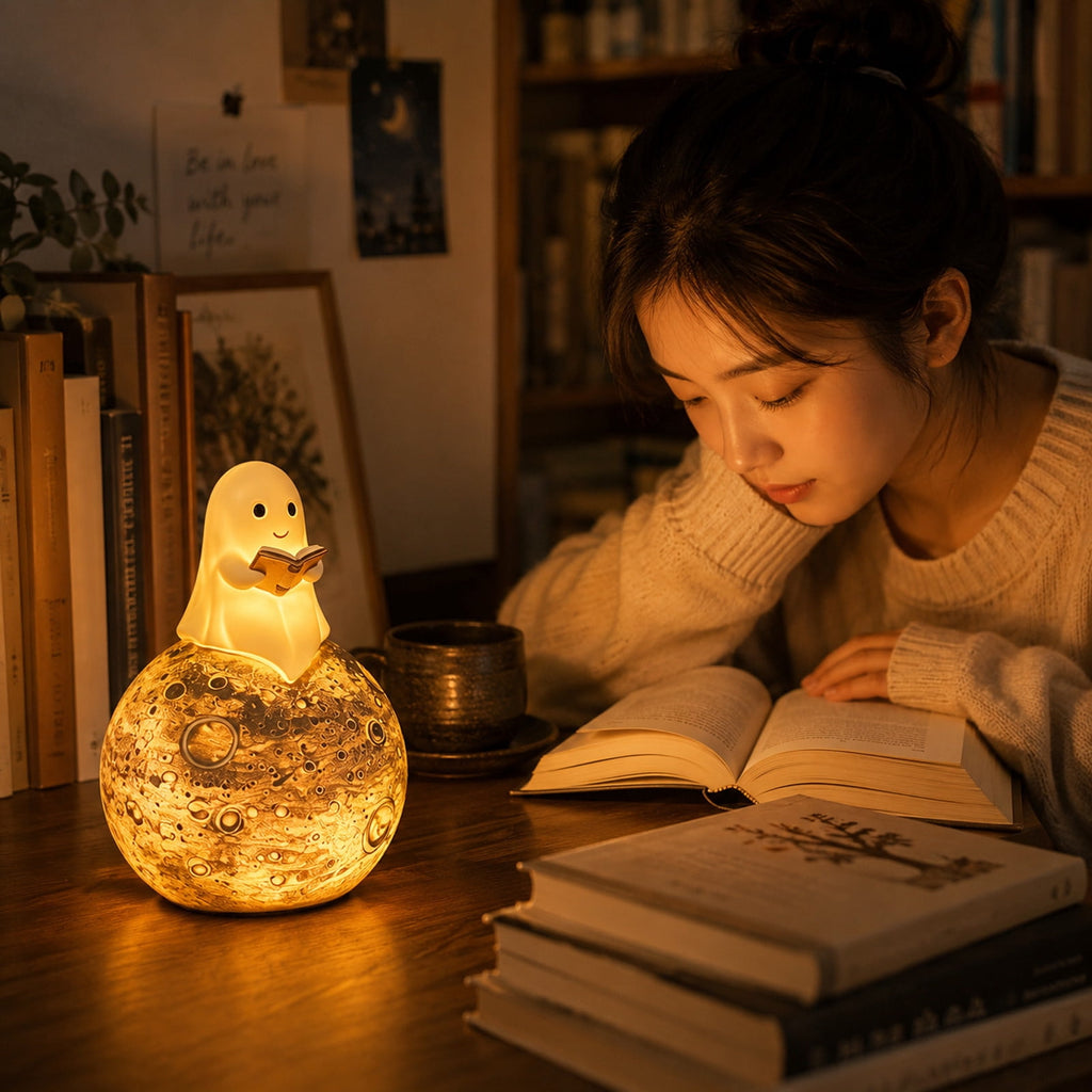 YZEGDCH Halloween 3D Ghost Campfire Flickering Night Light 2 Funny Roasting Marshmallows at Campfire LED Electric Faux Flameless Campfire Nightlight Funny Halloween Decor