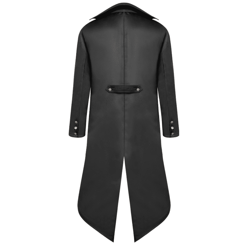 IBTOM CASTLE Men's Steampunk Vintage Tailcoat Jacket Gothic Medieval Victorian Frock Button Down Swallow Coat M Green