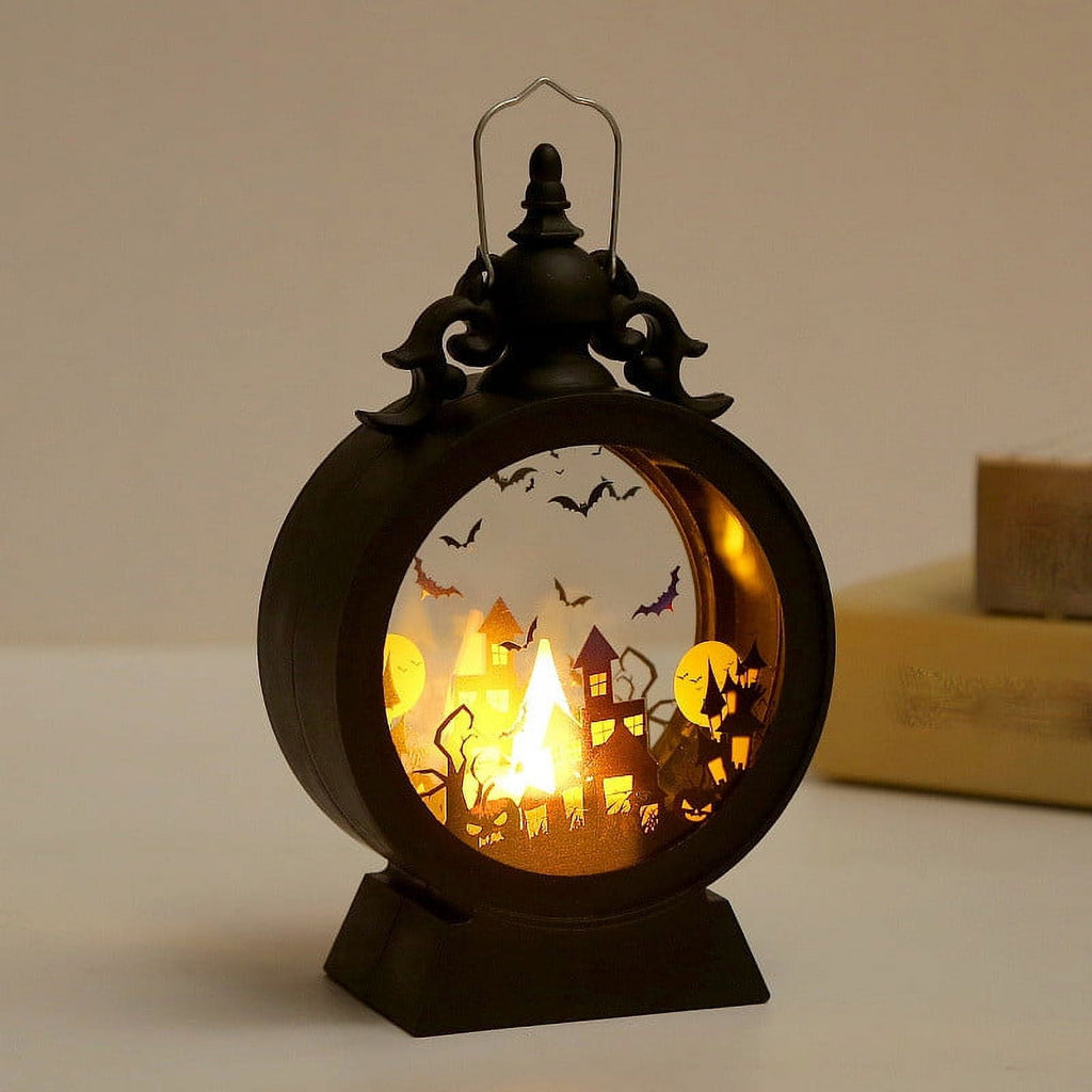 ESULOMP Uses Button Battery Halloween LED Night Light, Black (2 Piece)