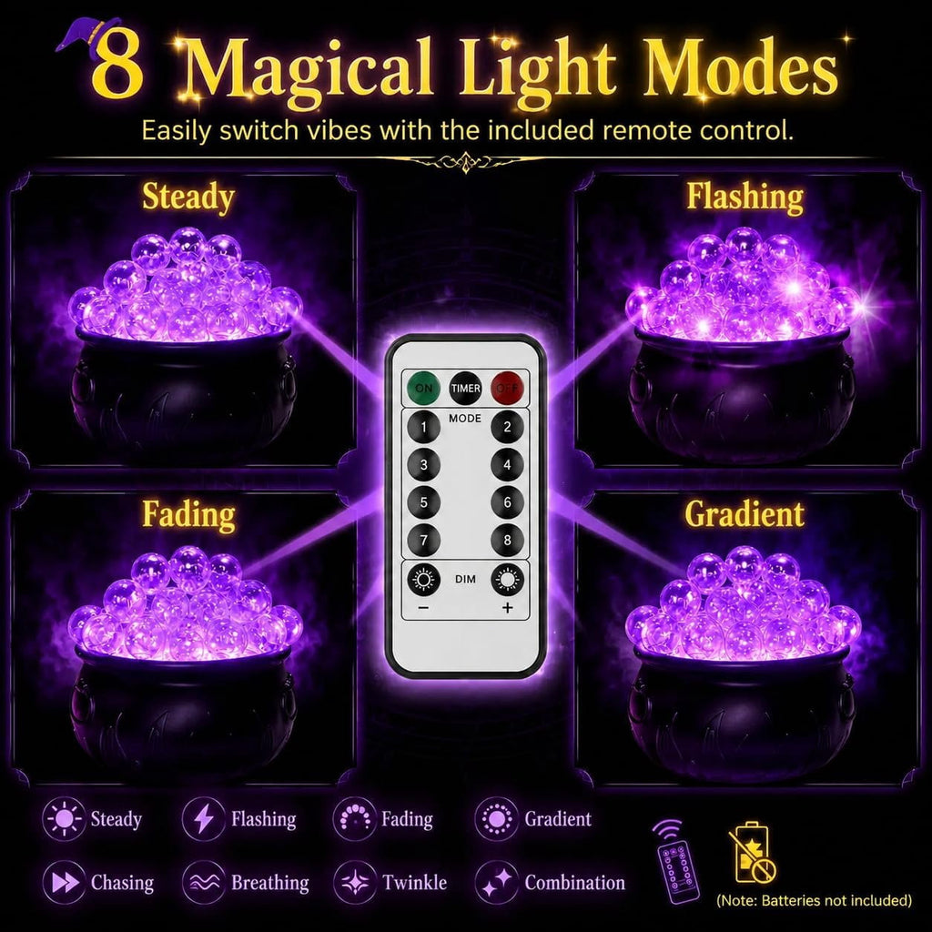 Halloween Decorations Indoor - DIY Bubbling Cauldron Set - Black Plastic Bowl Hocus Pocus Party Decoration - Spooky Vintage Decor for Home Kitchen Room Party Table
