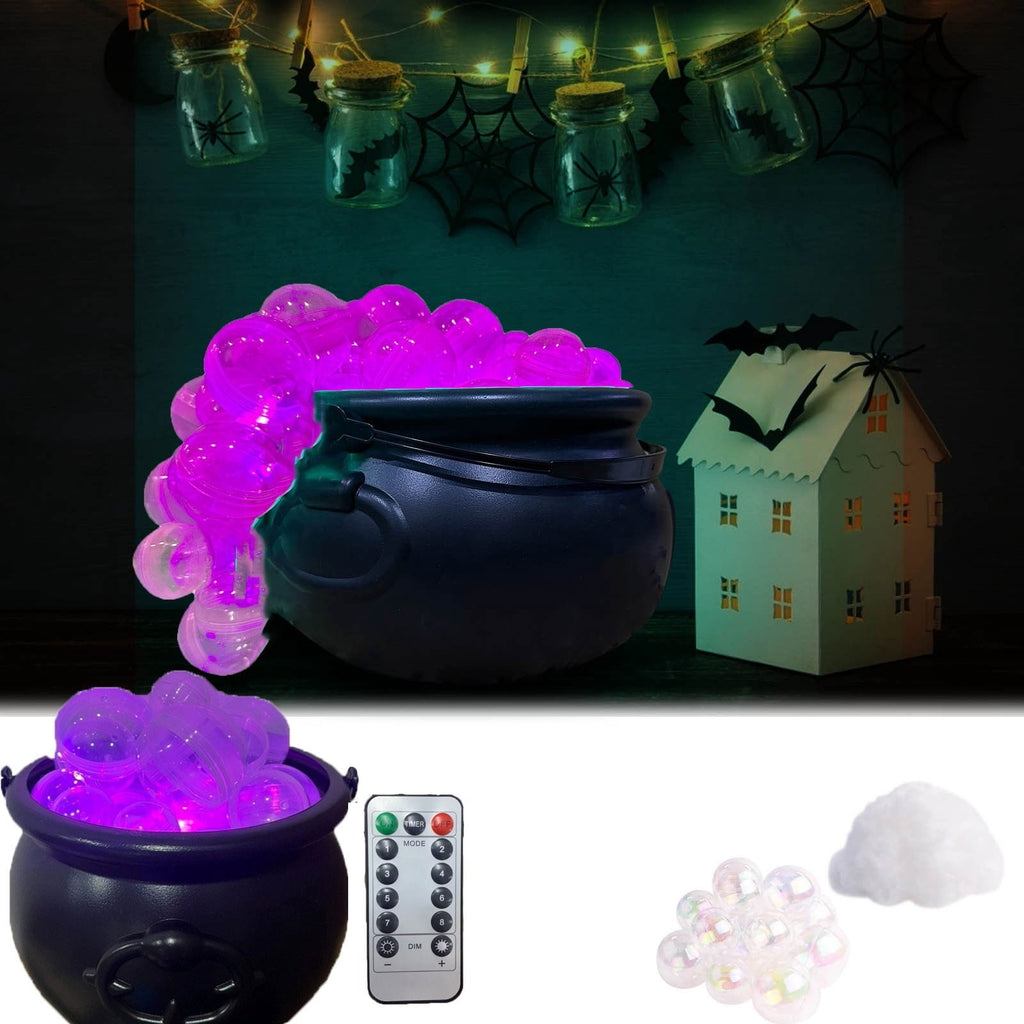 Muecwrye Halloween Decorations Outdoor, Halloween Clearance! Halloween Witches Cauldron with Lights, DIY Bubbling Cauldron Set Decor for Home Porch Outside, Halloween Party Supplies( Without Tripod)