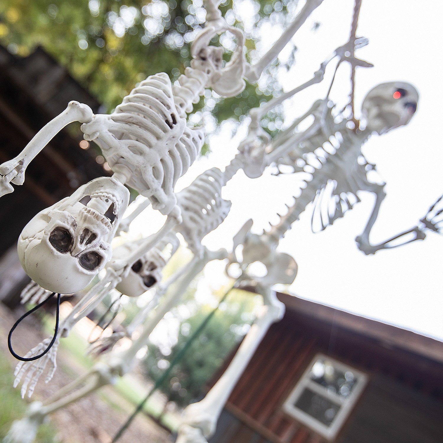 Fun Express Small Skeletons Held Hostage By Large Skeletons Halloween Decorating Kit - 6 Pc