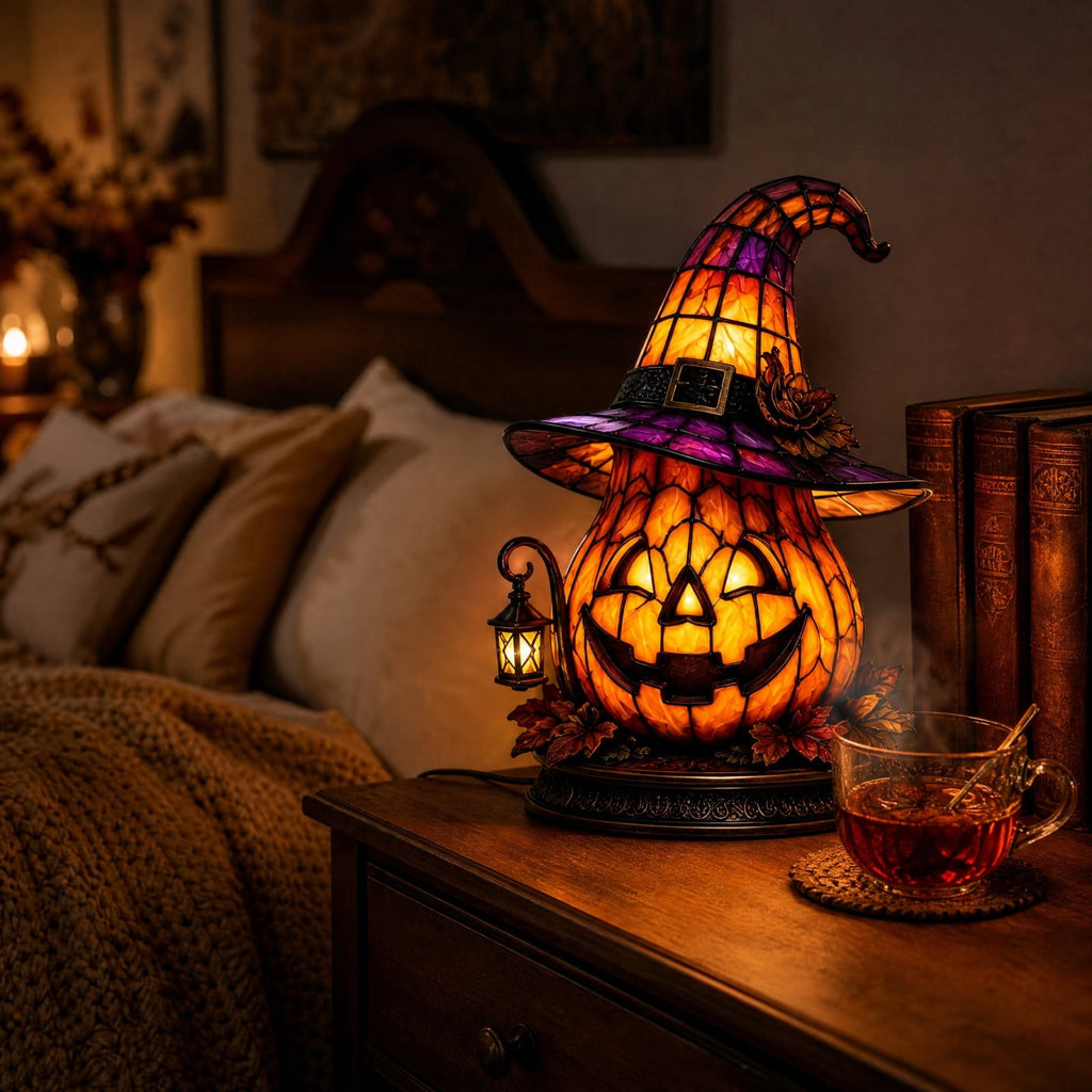 Mauxuk Halloween Black Witch Acrylic Decor - Gothic 2D Tabletop Centerpiece for Spooky Party, Haunting Mantel Decor, Gift for Horror Fans, 8-Inch Tall with Stand