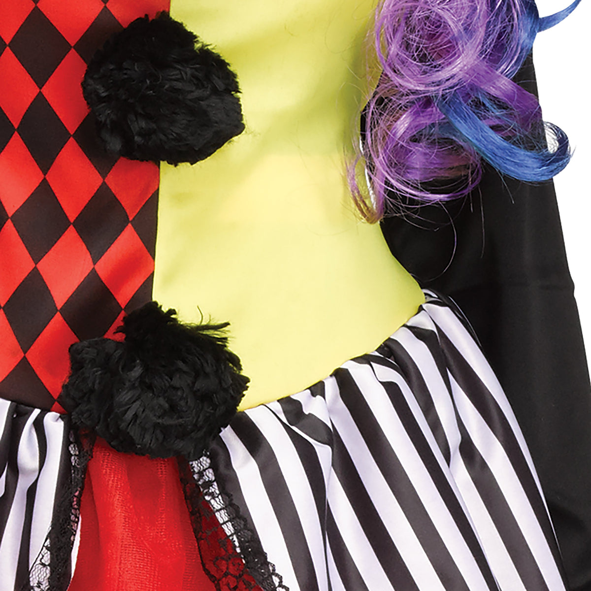 Freakshow Clown Halloween Costume for Adults, Women's Size L (12/14), by Way to Celebrate
