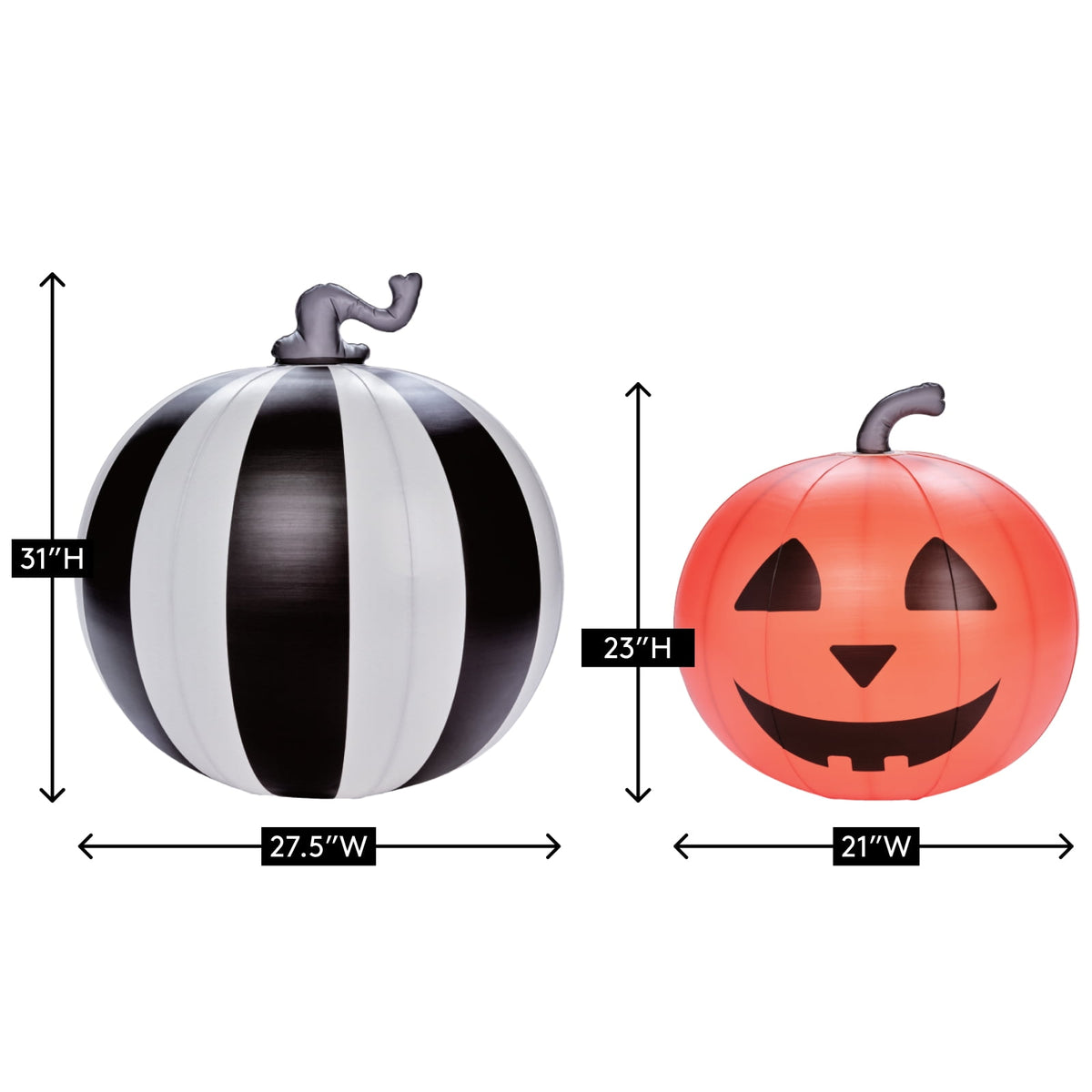 FUNBOY Inflatable Pumpkin Halloween Decorations Outdoor, 2-Pack