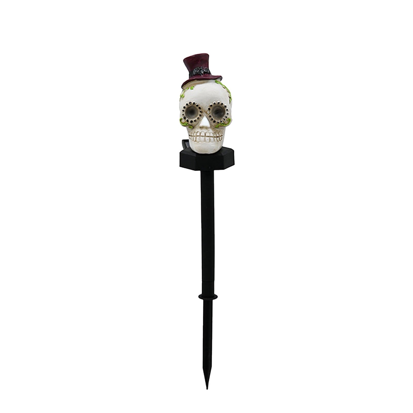 CRAGRSI Solar Halloween Skeleton Stake Lights Outdoor Skull Yard Lights Halloween Skeleton Garden Decor Black Solar Powered Waterproof for Yard, Lawn, Patio, Walkway, Garden, Halloween Outdoor Decor
