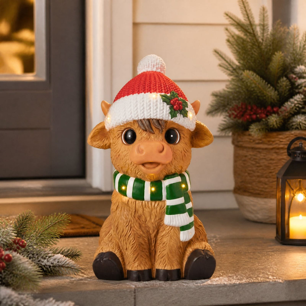 Clearance! Christmas Golden Retriever Statue with LED Lights, Cute Dog Holding Puppy Figurine, Christmas Decoration Indoor Outdoor, Gift for Kiddo Adults