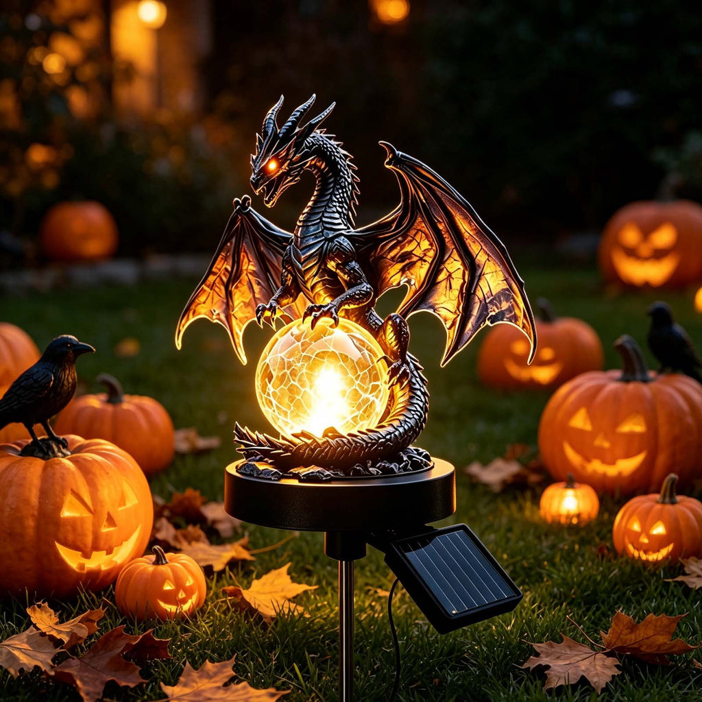 Clearance! Highland Cow Solar Garden Light, 18in Garden Statue with LED Glow, Waterproof Outdoor Yard Decor Stake, Resin Lawn Pathway Light for Backyard Patio Porch Halloween Gift