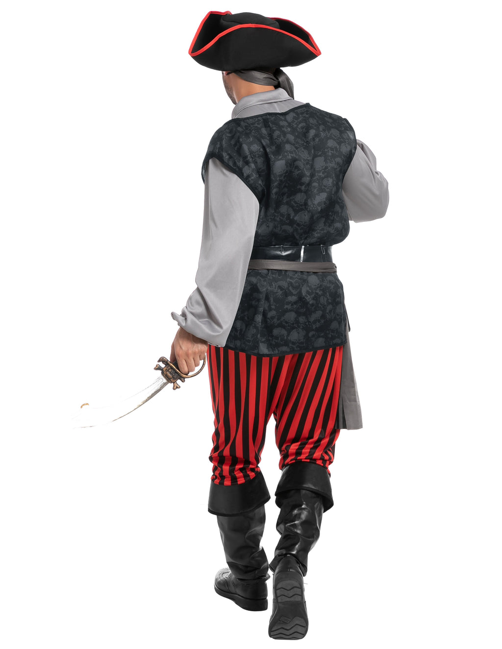 Joyfy Men Pirate Costume Plundering Sea Captain Set for Adults Halloween Themed Parties