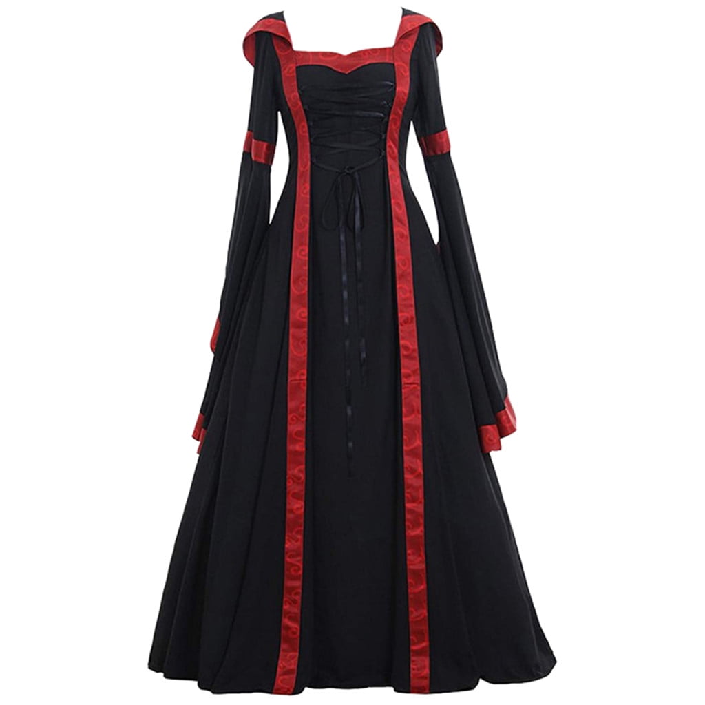 Babysbule Womens Summer Dresses, Women's Vintage Celtic Medieval Floor Length Renaissance Gothic Cosplay Dress