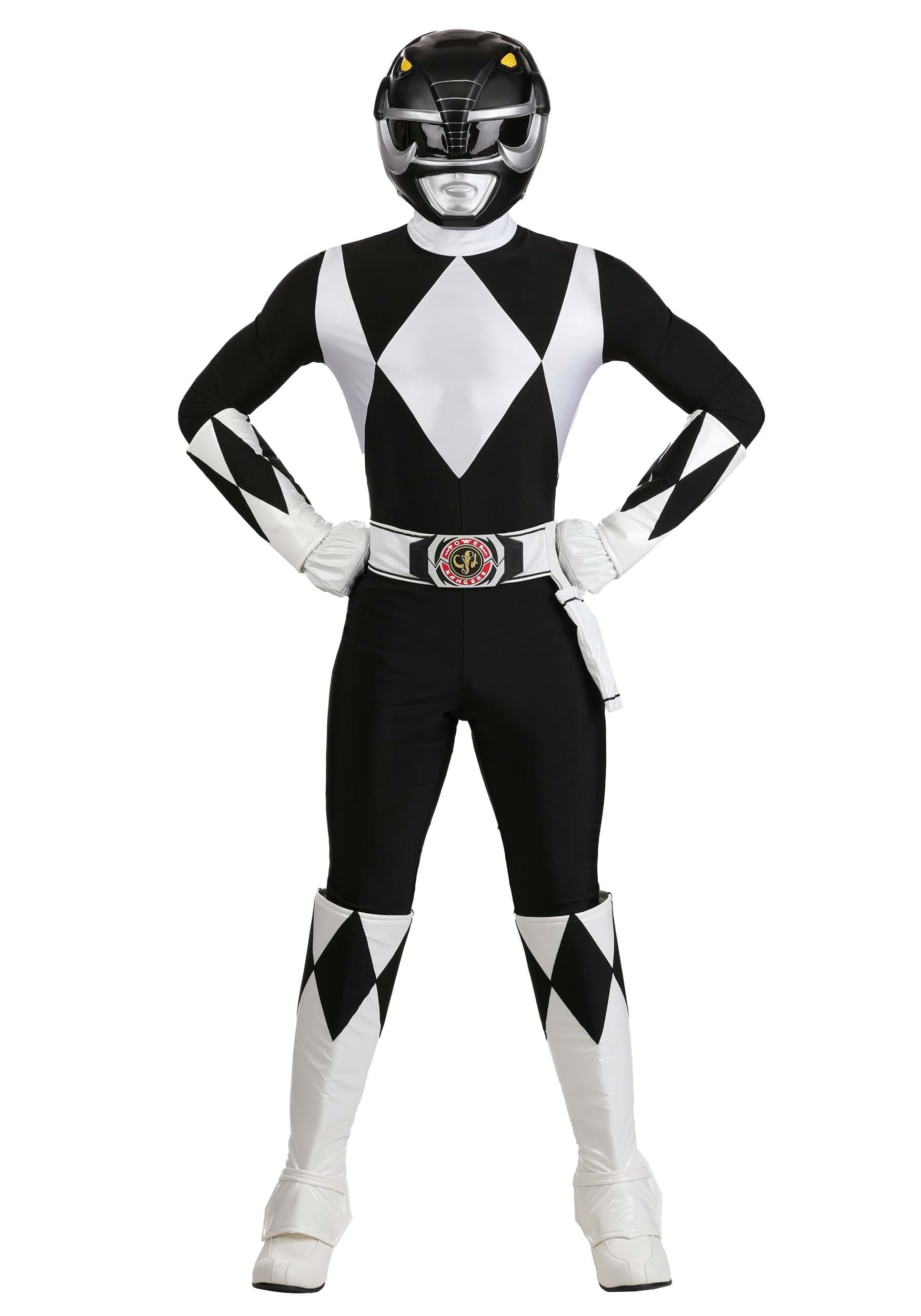 Men's Authentic Power Rangers Black Ranger Costume