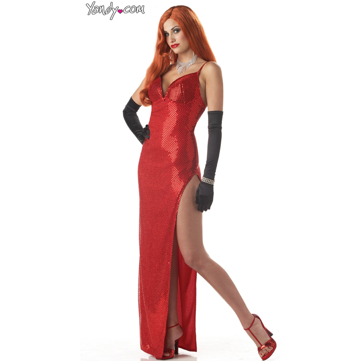 California Costumes Jessica Rabbit Sexy Women's Halloween Fancy-Dress Costume for Adult, S