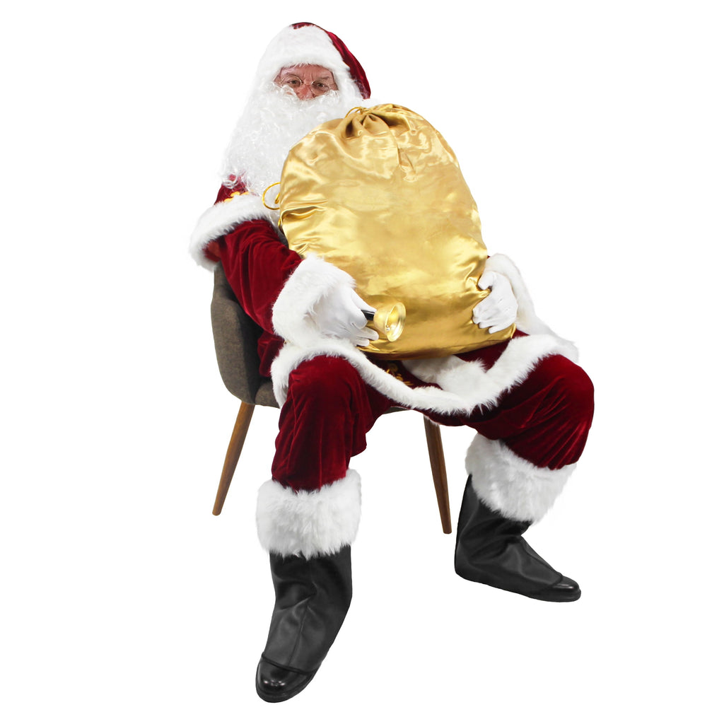 Deluxe Santa Costume for Men Santa Claus Suit 12pcs. Adults Christmas Jacket -XXL